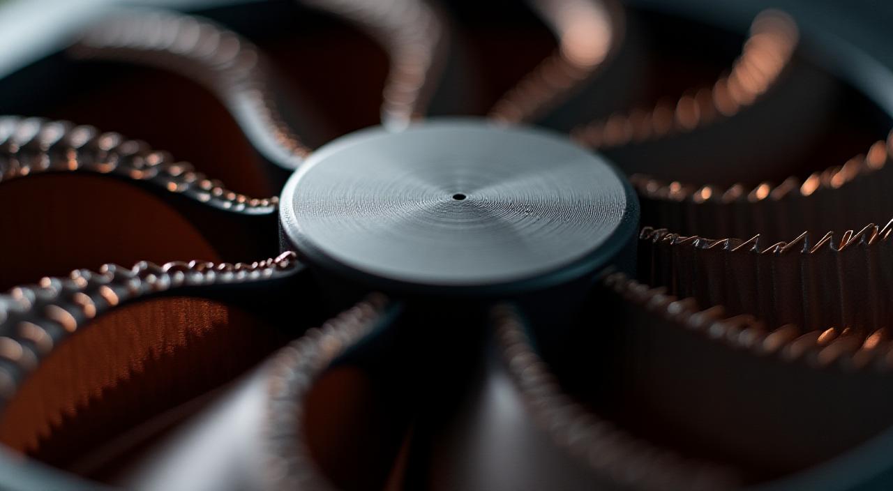 Abstract mechanical schematic and airflow pattern